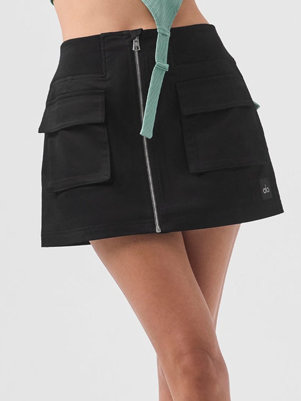 Alo Yoga Night Out Cargo Skirt in Black